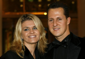 Michael Schumacher with his wife
